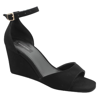 Foto 1 | Sandalias Con Plataforma Exterior Gamuza Sintética Color Negro Para Mujer De Rbcollection