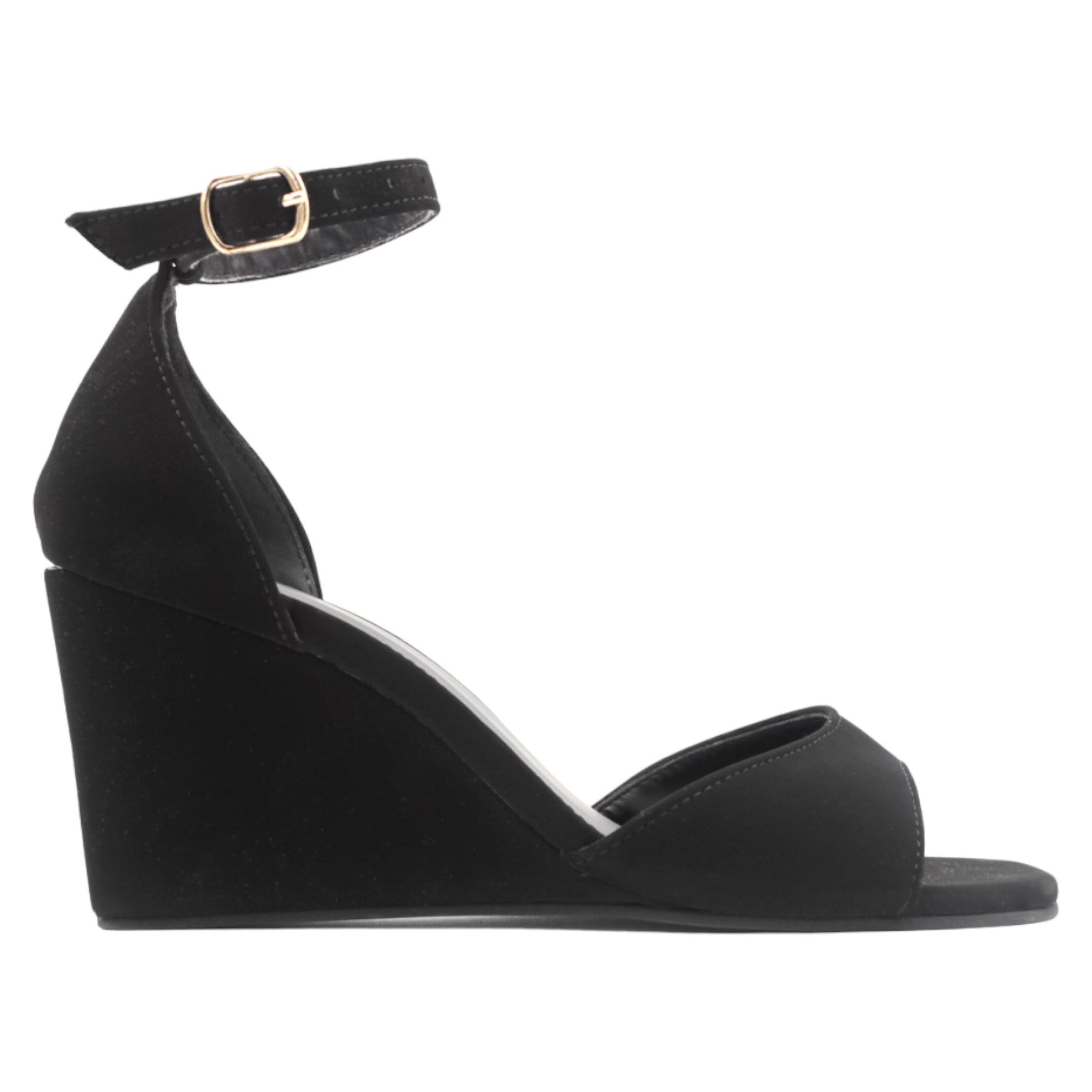 Foto 3 pulgar | Sandalias Con Plataforma Exterior Gamuza Sintética Color Negro Para Mujer De Rbcollection