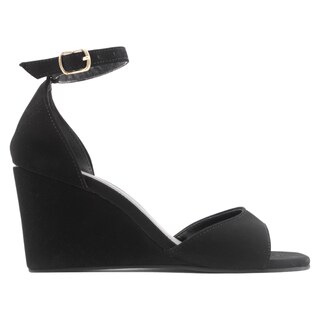 Foto 2 | Sandalias Con Plataforma Exterior Gamuza Sintética Color Negro Para Mujer De Rbcollection