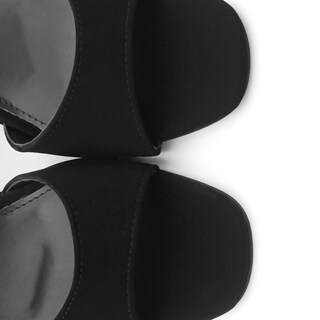 Foto 4 | Sandalias Con Plataforma Exterior Gamuza Sintética Color Negro Para Mujer De Rbcollection