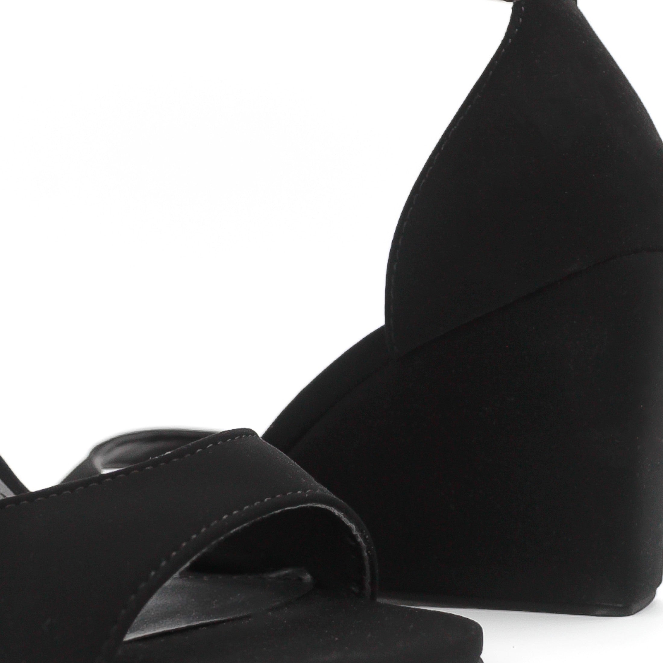 Foto 6 pulgar | Sandalias Con Plataforma Exterior Gamuza Sintética Color Negro Para Mujer De Rbcollection