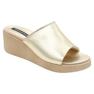 Foto 1 | Sandalias Con Plataforma Exterior Sintético Color Oro Para Mujer De Rbcollection