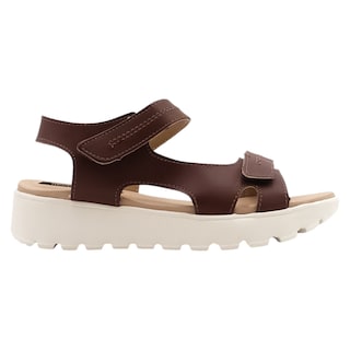 Foto 2 | Sandalias con Plataforma Rbcollection Exterior Piel Vegana Café para Mujer