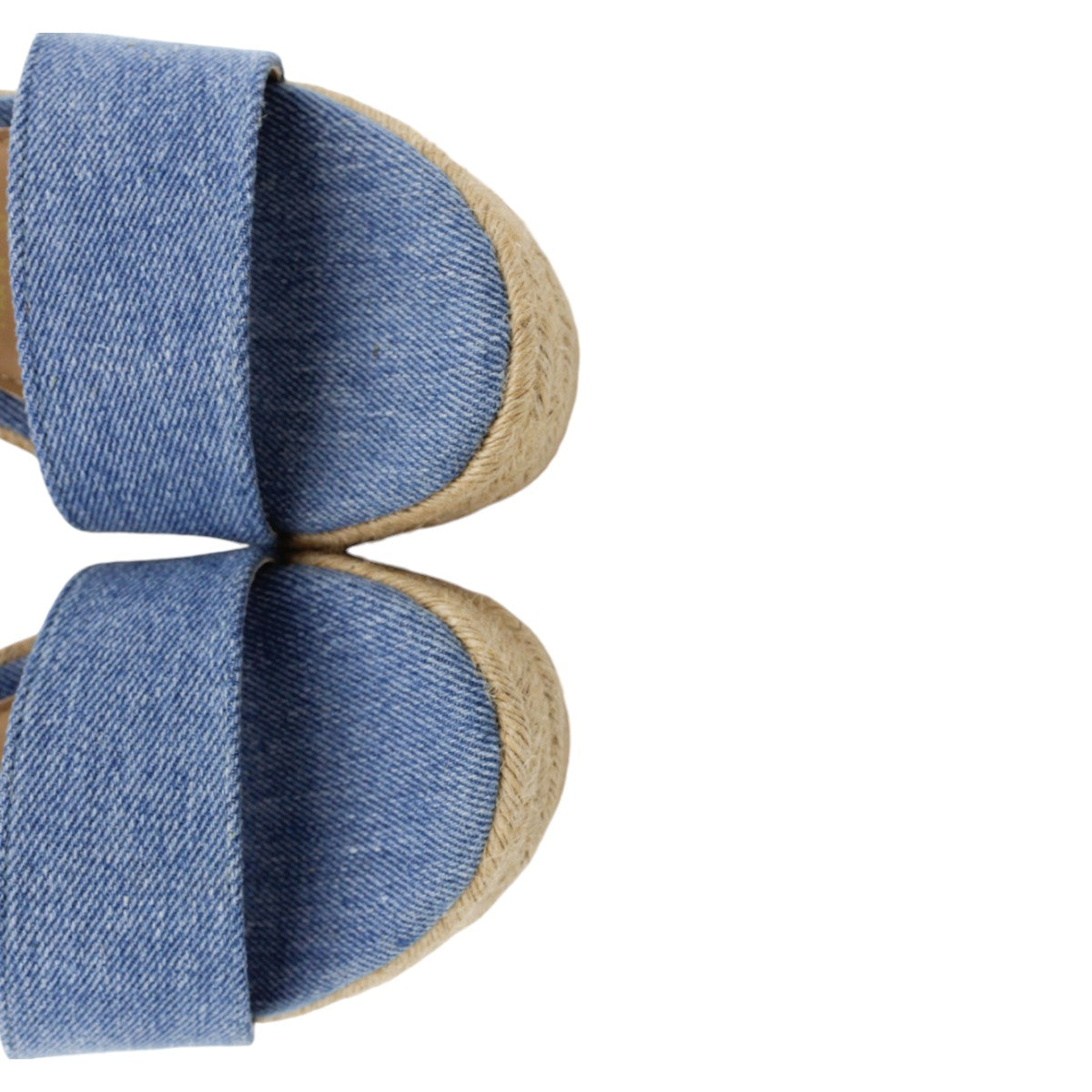 Foto 6 pulgar | Sandalias Rbcollection con Plataforma Exterior Textil Azul para Mujer
