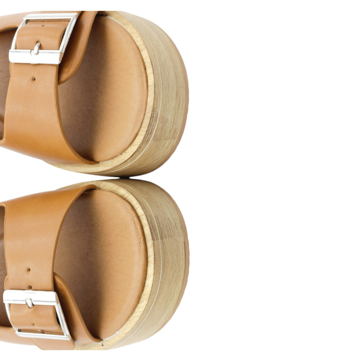 Foto 6 pulgar | Sandalias Rbcollection con Plataforma Exterior Piel Vegana Café para Mujer