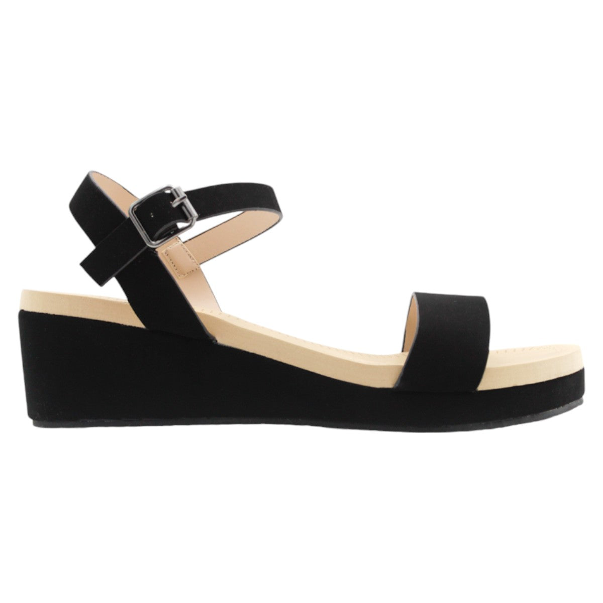 Foto 3 pulgar | Sandalias con Plataforma Rbbasics Exterior Gamuza Sintética Negro Para Mujer