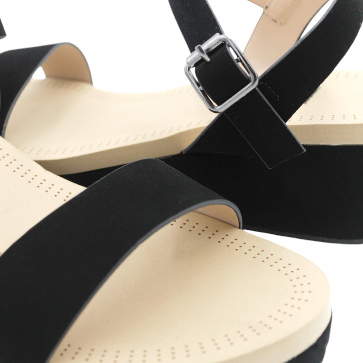 Foto 6 pulgar | Sandalias con Plataforma Rbbasics Exterior Gamuza Sintética Negro Para Mujer