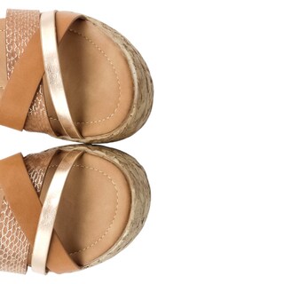 Foto 5 | Sandalias Rbcollection con Plataforma Exterior Piel Vegana Café para Mujer