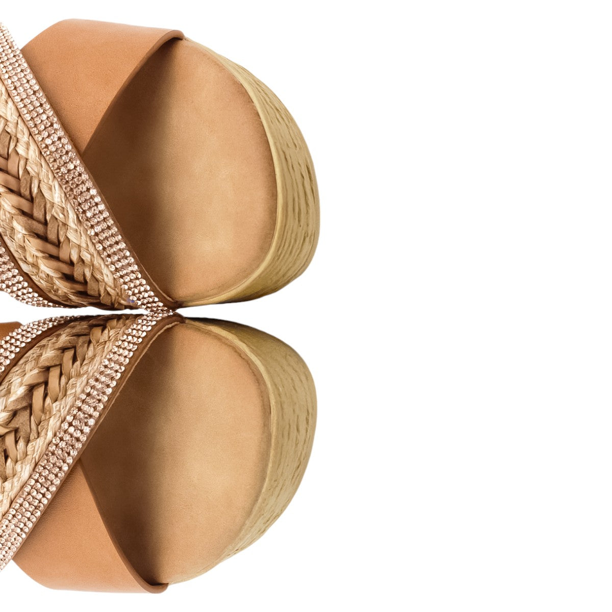 Foto 5 | Sandalias Rbcollection con Plataforma Exterior Piel Vegana Café para Mujer