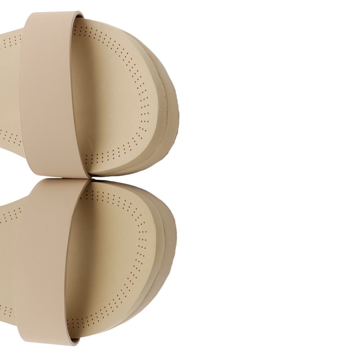 Foto 5 pulgar | Sandalias Con Plataforma Rbbasics Exterior Piel Vegana Beige Para Mujer