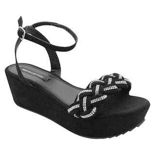 Foto 2 | Sandalias Con Plataforma Rbbasics Exterior Gamuza Sintética Negro Para Mujer