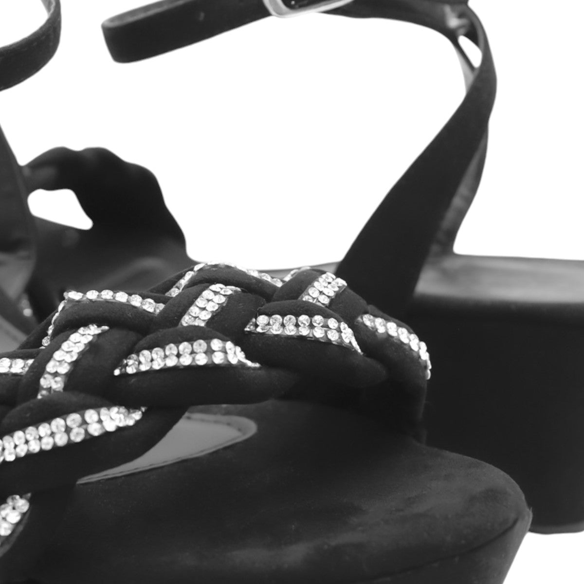 Foto 7 pulgar | Sandalias Con Plataforma Rbbasics Exterior Gamuza Sintética Negro Para Mujer