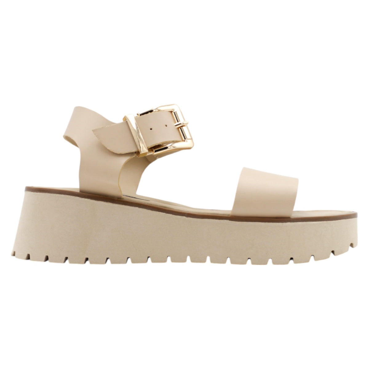 Foto 2 | Sandalias Con Plataforma Rbbasics Exterior Piel Vegana Beige Para Mujer