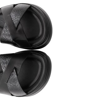 Foto 4 | Sandalias Con Plataforma Rbbasics Exterior Piel Vegana Negro Para Mujer