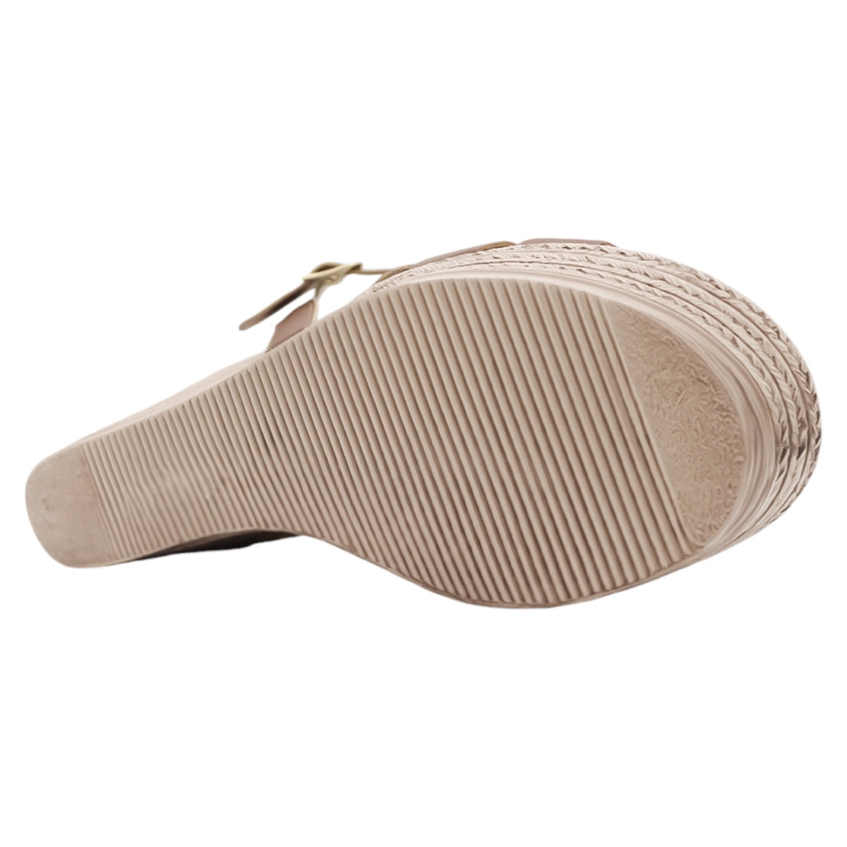 Foto 4 pulgar | Sandalias Con Plataforma Rbcollection Exterior Piel Vegana Café Para Mujer
