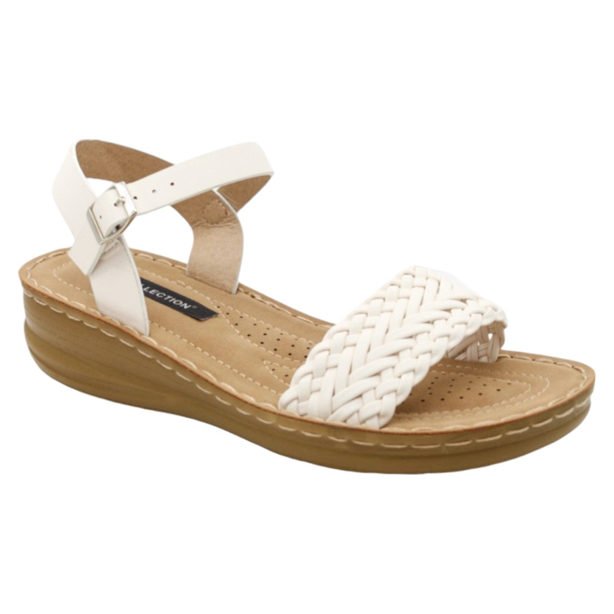 Foto 2 pulgar | Sandalias Con Plataforma Rbcollection Exterior Piel Vegana Color Blanco Para Mujer
