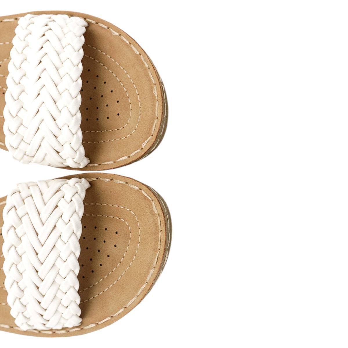 Foto 5 pulgar | Sandalias Con Plataforma Rbcollection Exterior Piel Vegana Color Blanco Para Mujer