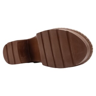 Foto 3 | Sandalia con Tacón Rbcollection Exterior Piel Café para Mujer