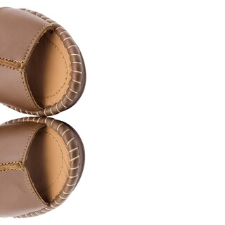 Foto 4 | Sandalia con Tacón Rbcollection Exterior Piel Café para Mujer