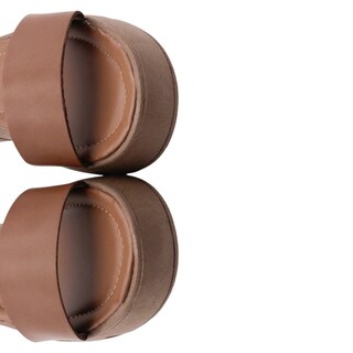 Foto 4 | Sandalias Con Plataforma Rbbasics Exterior Piel Vegana Café Para Mujer