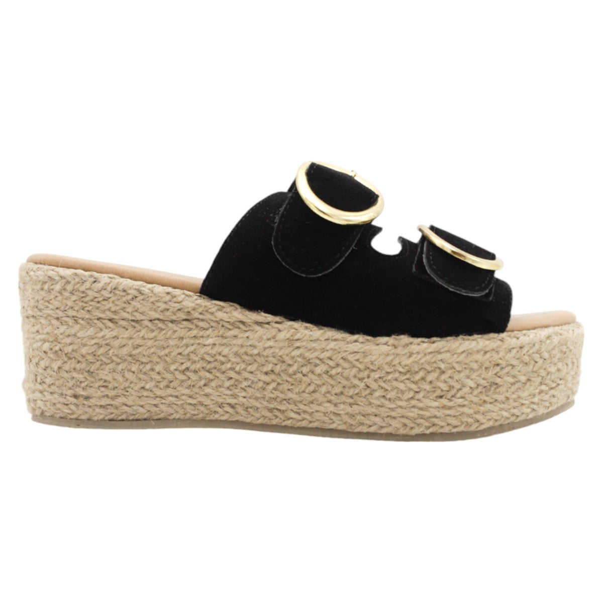 Foto 4 pulgar | Sandalias con Plataforma Rbcollection Exterior Gamuza Negro Para Mujer