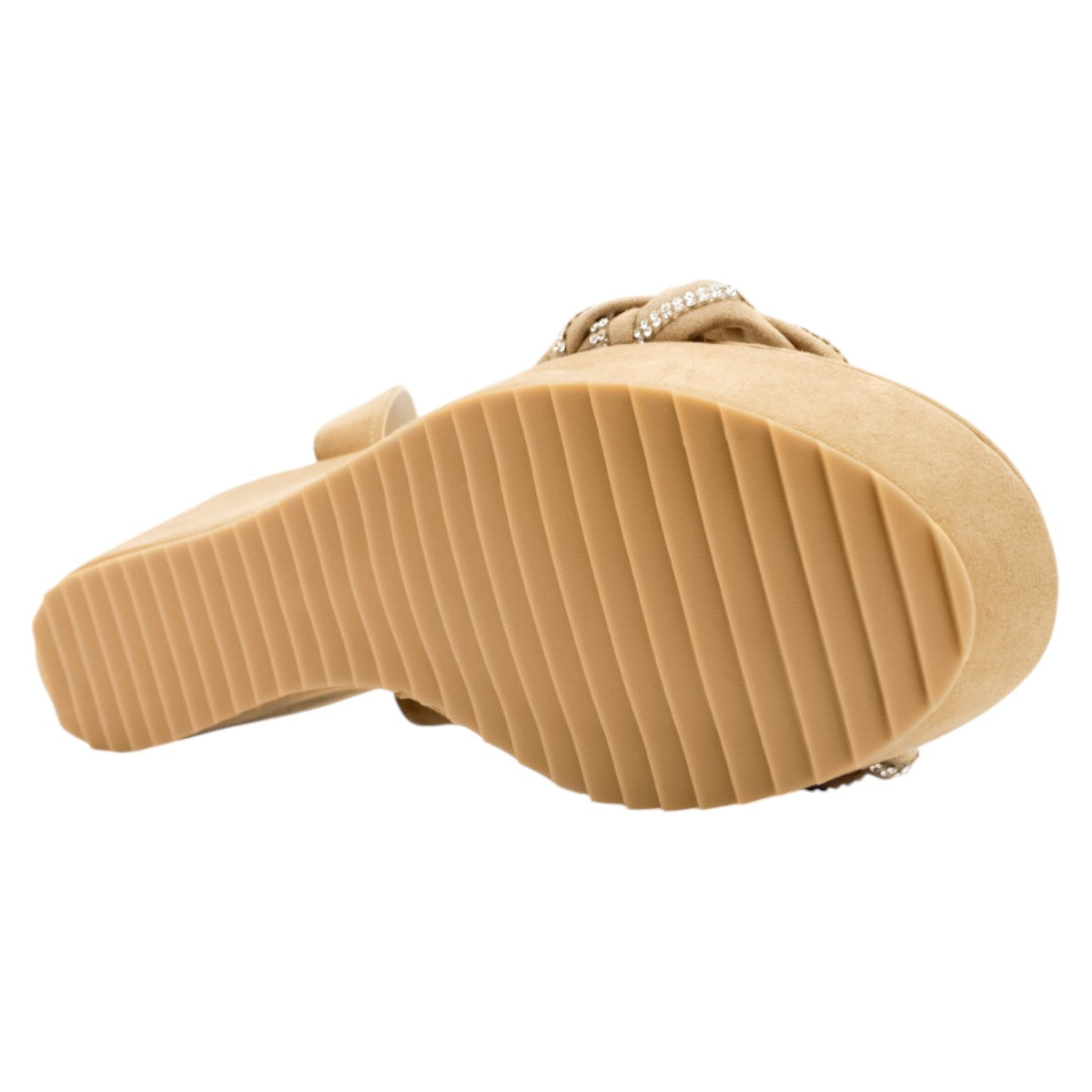 Foto 5 pulgar | Sandalias Con Plataforma Rbbasics Exterior Gamuza Sintética Beige Para Mujer