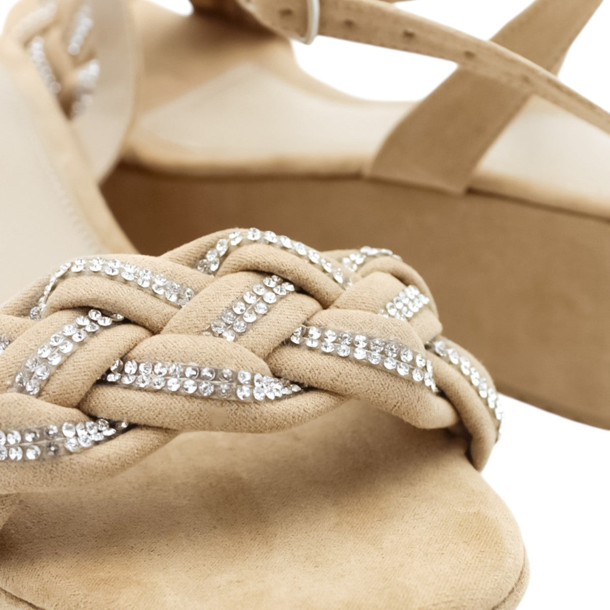 Foto 7 pulgar | Sandalias Con Plataforma Rbbasics Exterior Gamuza Sintética Beige Para Mujer
