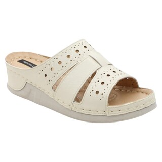 Foto 1 | Sandalias Rbcollection con Plataforma Exterior Piel Vegana Beige para Mujer