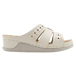 Foto 2 | Sandalias Rbcollection con Plataforma Exterior Piel Vegana Beige para Mujer