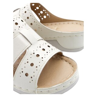 Foto 4 | Sandalias Rbcollection con Plataforma Exterior Piel Vegana Beige para Mujer