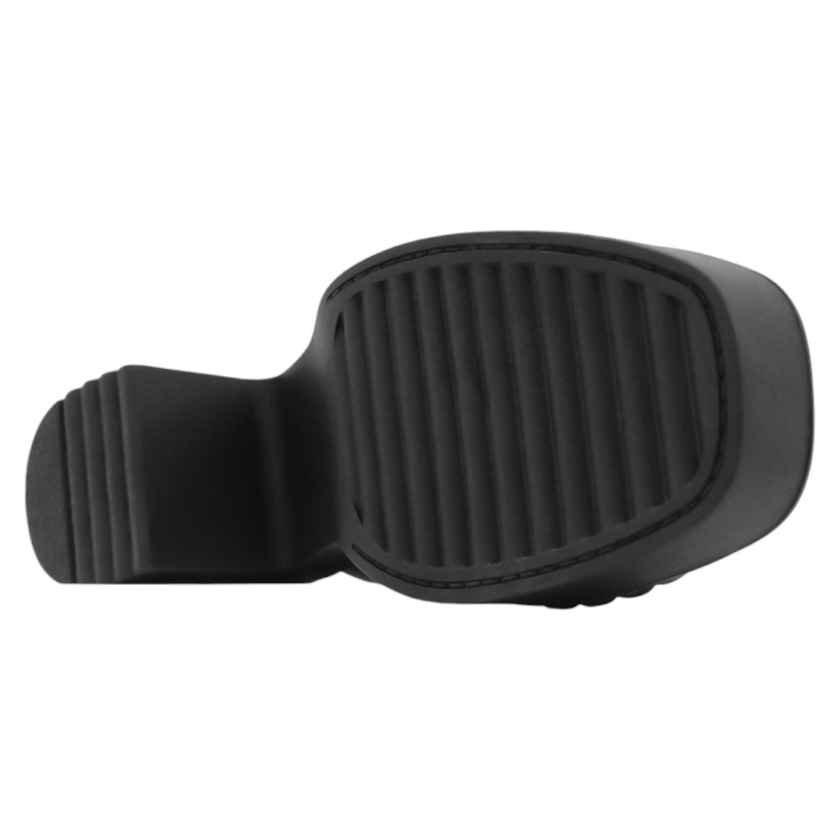 Foto 5 pulgar | Sandalia Con Tacón Rbbasics Exterior Piel Vegana Negro Para Mujer