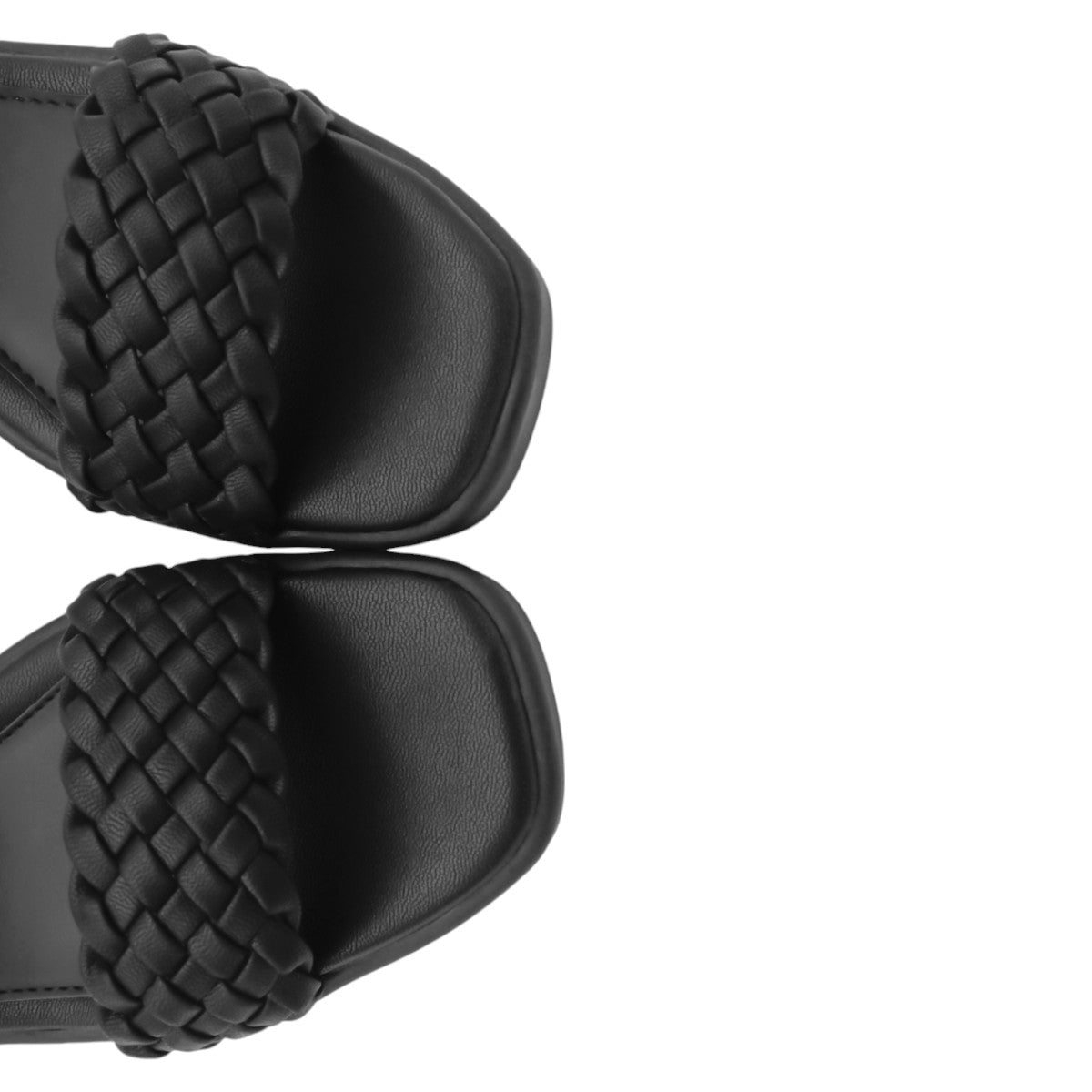Foto 6 pulgar | Sandalia Con Tacón Rbbasics Exterior Piel Vegana Negro Para Mujer