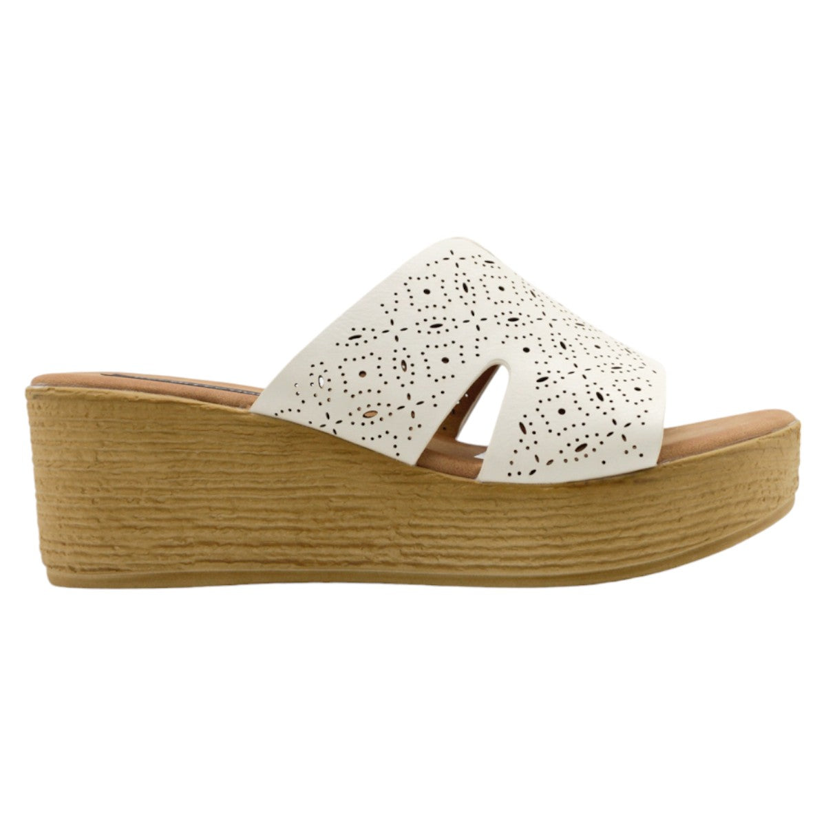 Foto 4 pulgar | Sandalias Con Plataforma Rbcollection Exterior Piel Vegana Color Blanco Para Mujer