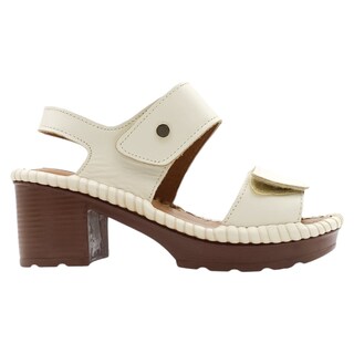 Foto 2 | Sandalia con Tacón Rbbasics Exterior Piel Blanco Para Mujer