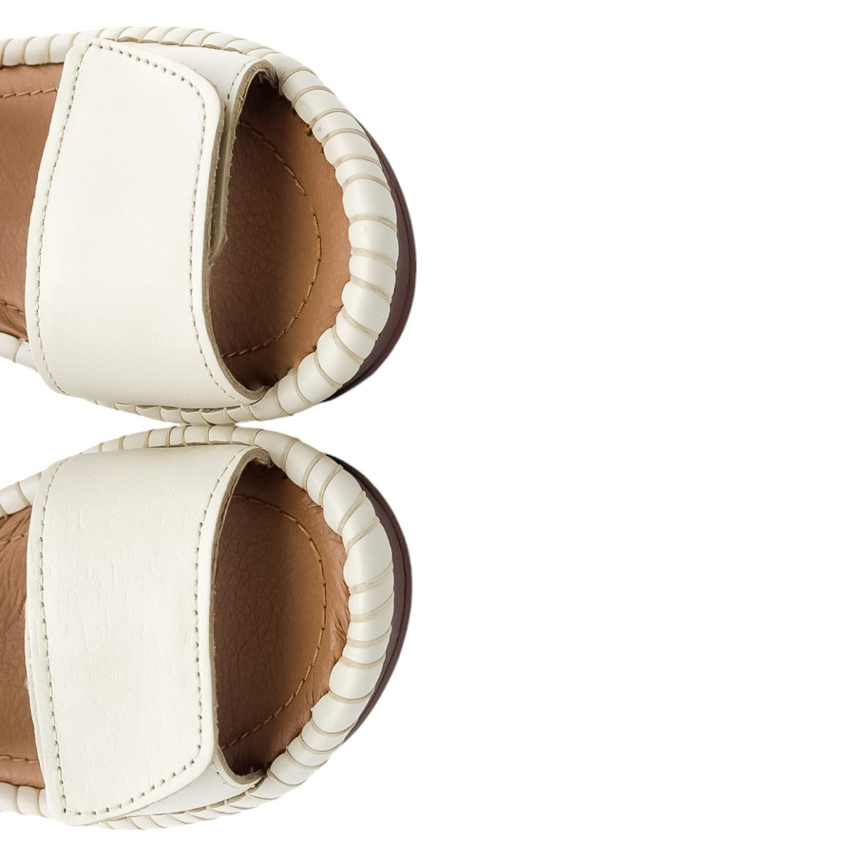 Foto 5 pulgar | Sandalia con Tacón Rbbasics Exterior Piel Blanco Para Mujer