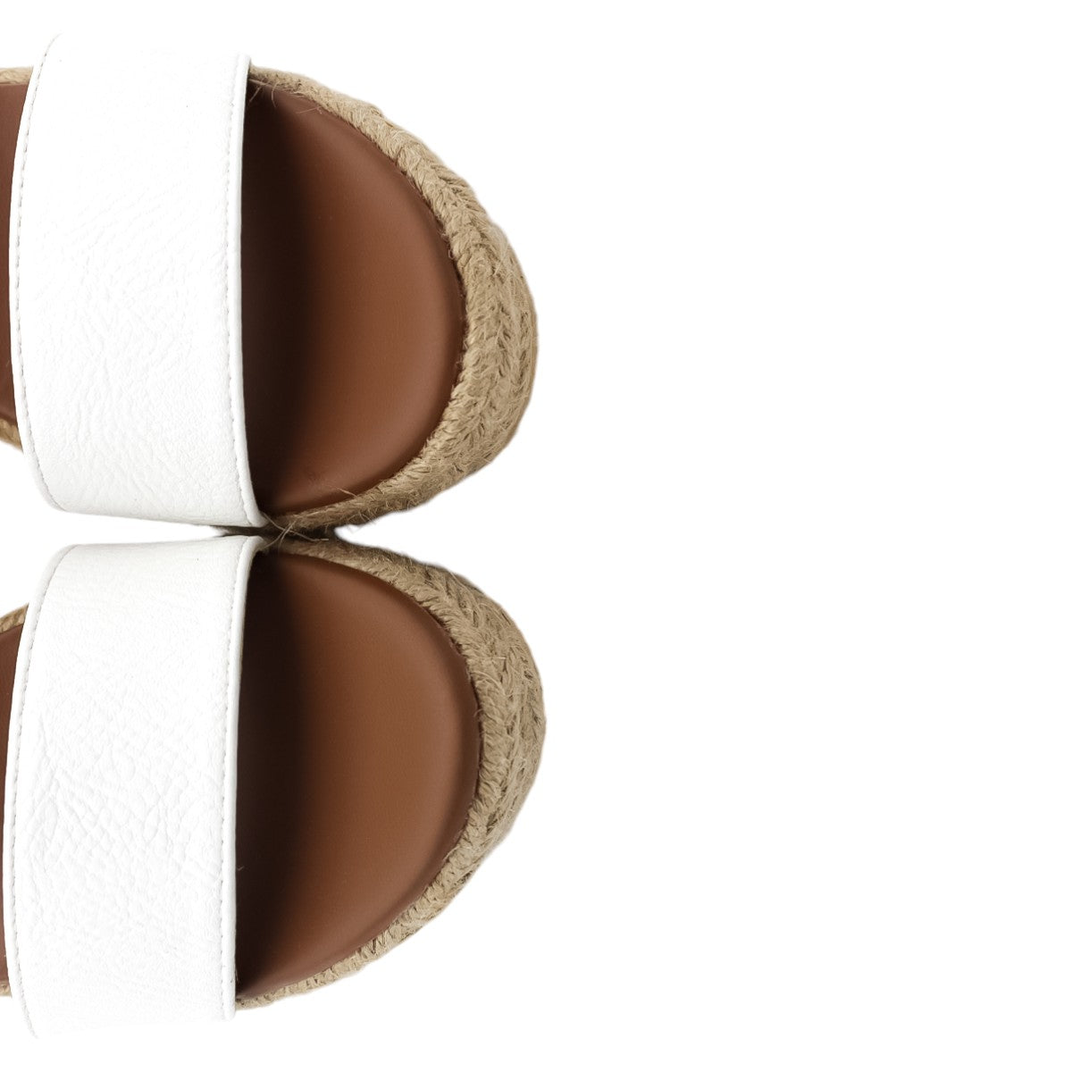 Foto 6 pulgar | Sandalias Rbcollection con Plataforma Exterior Piel Vegana Blanco para Mujer