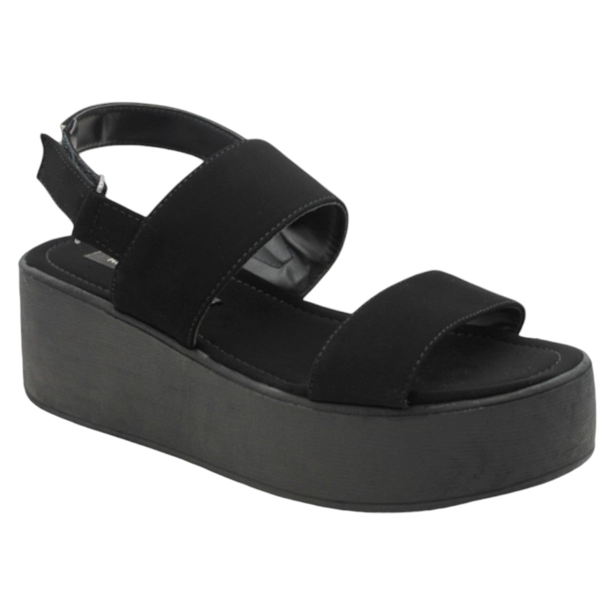 Foto 2 pulgar | Sandalias con Plataforma Rbcollection Exterior Gamuza Sintética Negro para Mujer