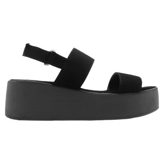 Foto 3 | Sandalias con Plataforma Rbcollection Exterior Gamuza Sintética Negro para Mujer