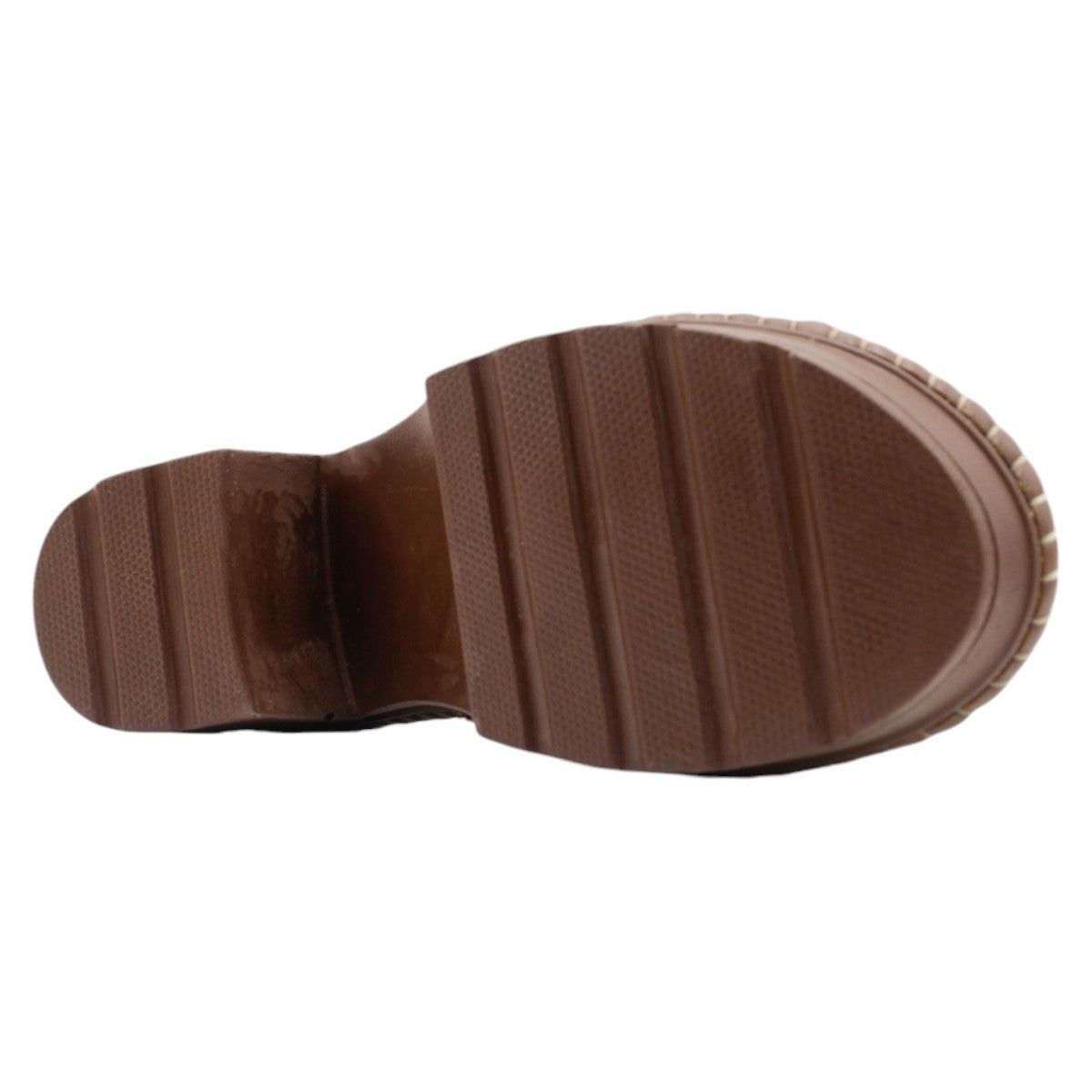 Foto 4 pulgar | Sandalia Con Tacón Exterior Piel Color Café Para Mujer De Rbcollection