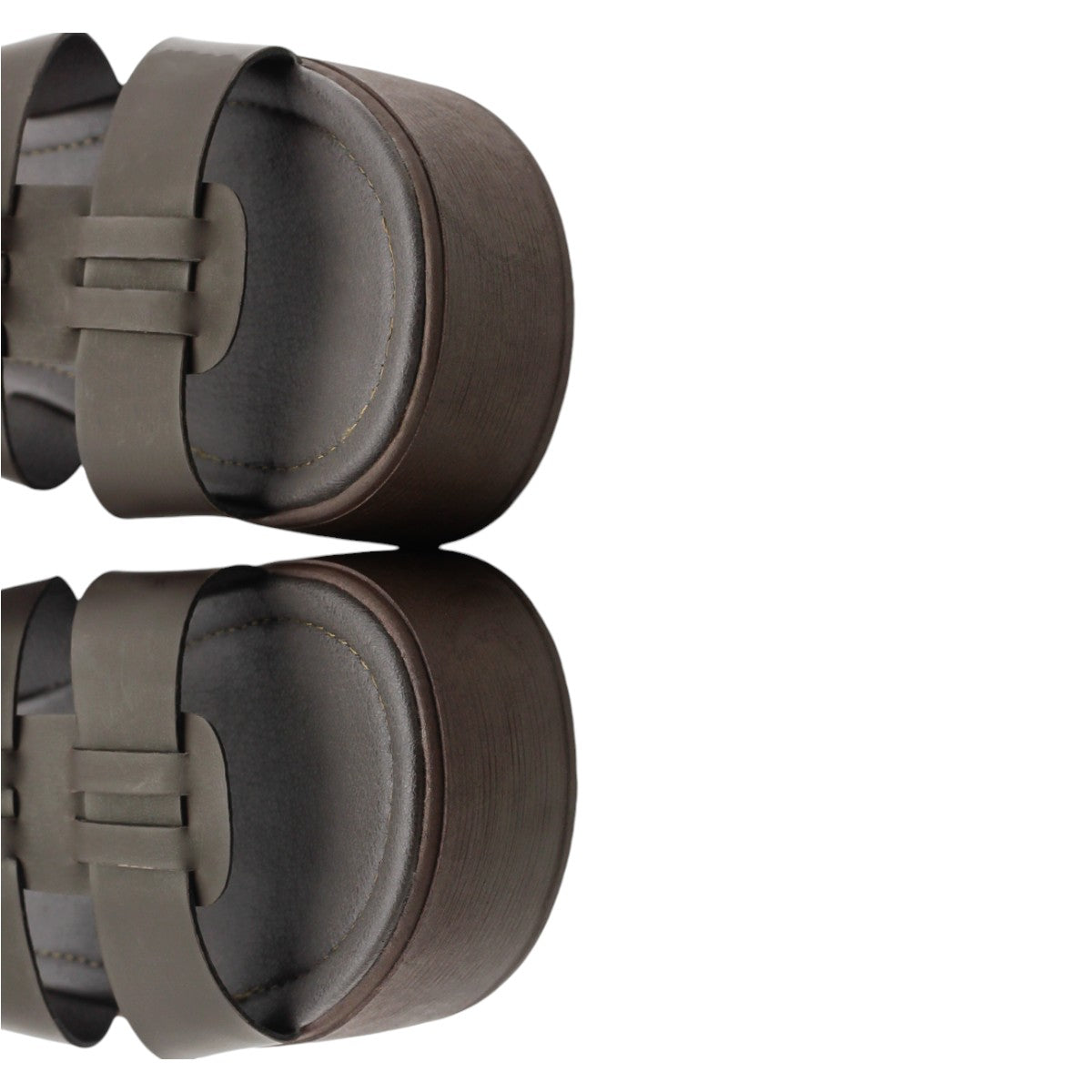 Foto 6 pulgar | Sandalias Con Plataforma Rbbasics Exterior Piel Vegana Café Para Mujer