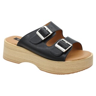 Foto 1 | Sandalias Con Plataforma Rbcollection Exterior Piel Vegana Negro Para Mujer