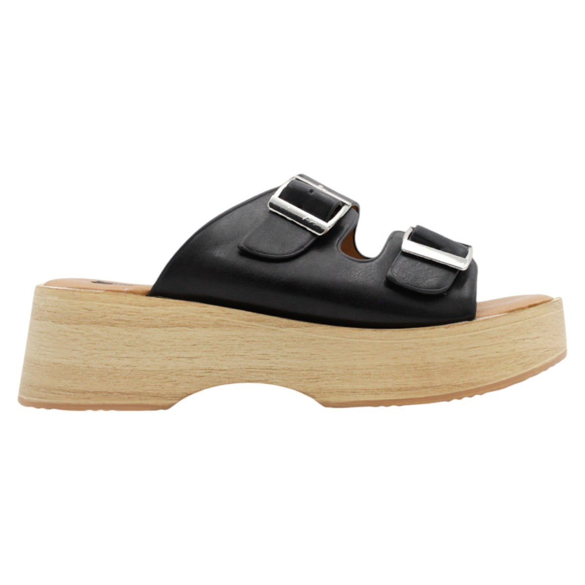 Foto 4 pulgar | Sandalias Con Plataforma Rbcollection Exterior Piel Vegana Negro Para Mujer