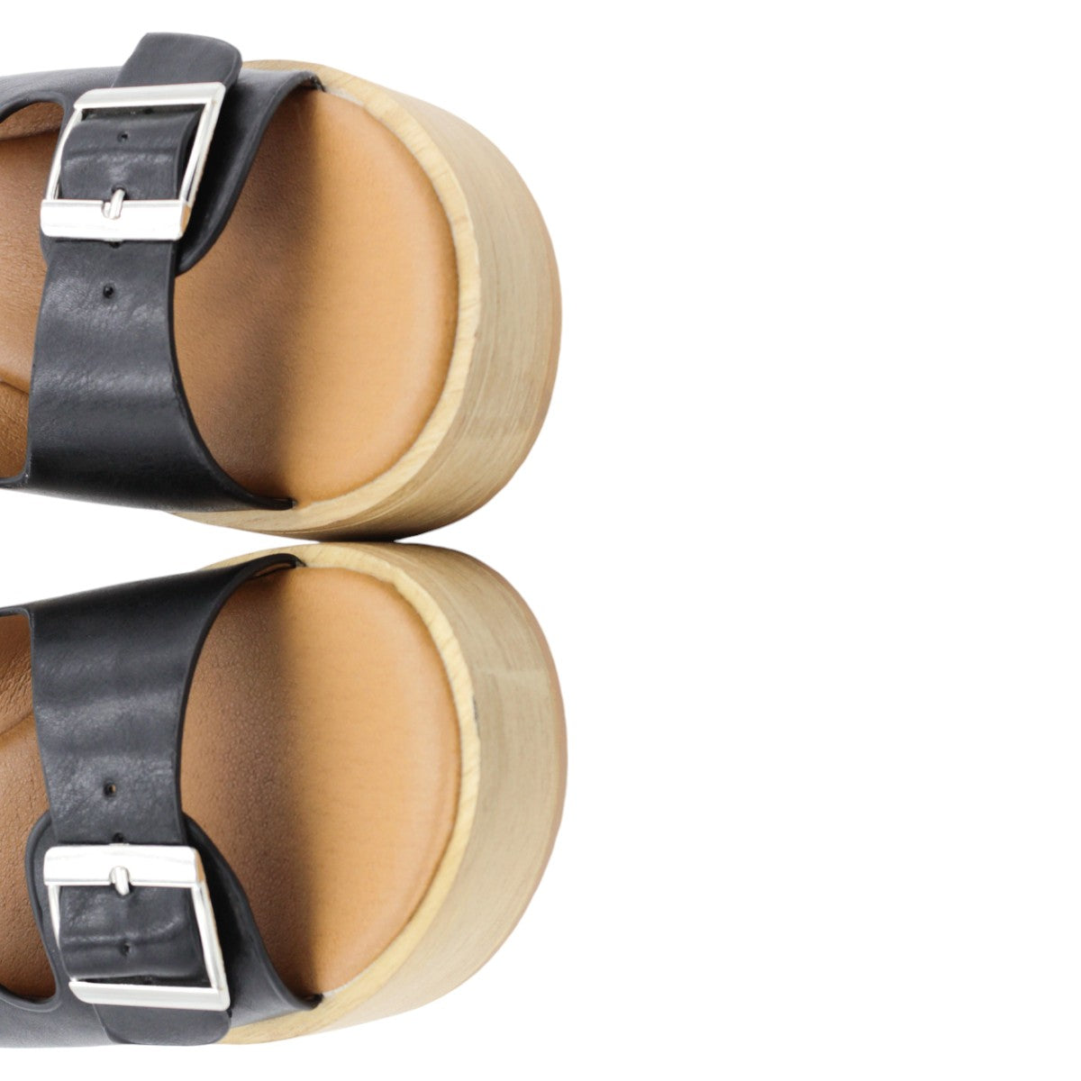 Foto 6 pulgar | Sandalias Con Plataforma Rbcollection Exterior Piel Vegana Negro Para Mujer