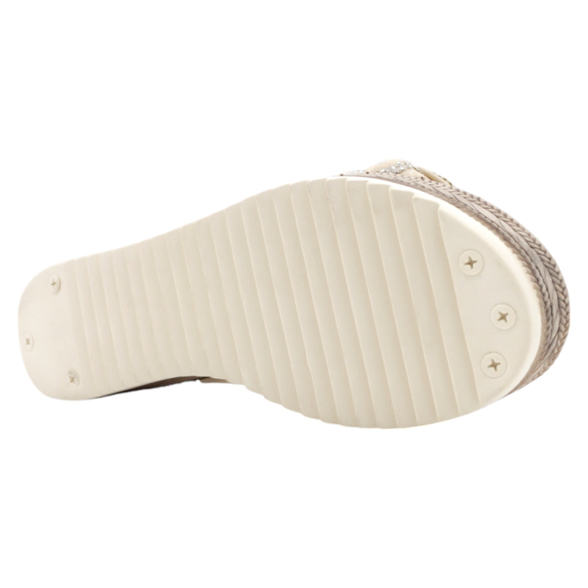 Foto 4 pulgar | Sandalias Rbcollection con Plataforma Exterior Piel Vegana Beige para Mujer
