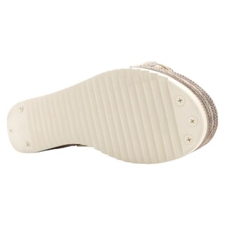 Foto 3 | Sandalias Rbcollection con Plataforma Exterior Piel Vegana Beige para Mujer