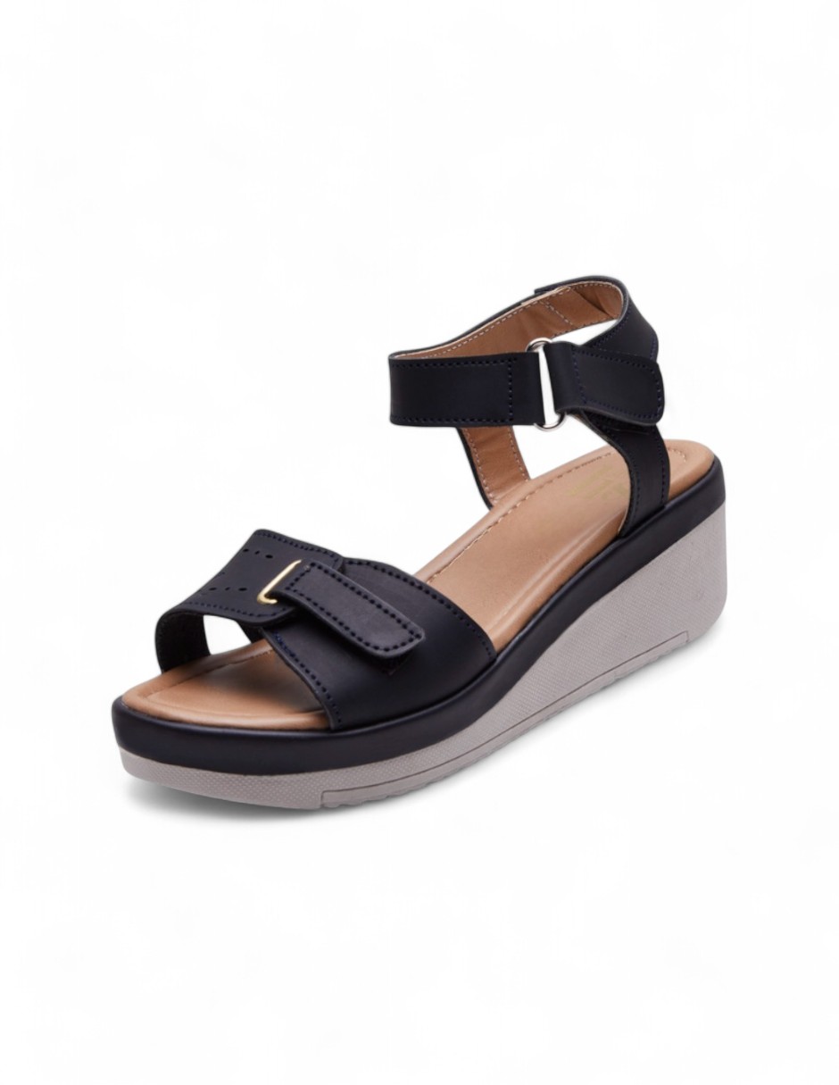 Foto 1 | Sandalia Calzado Watanabe Color Negro Plataforma