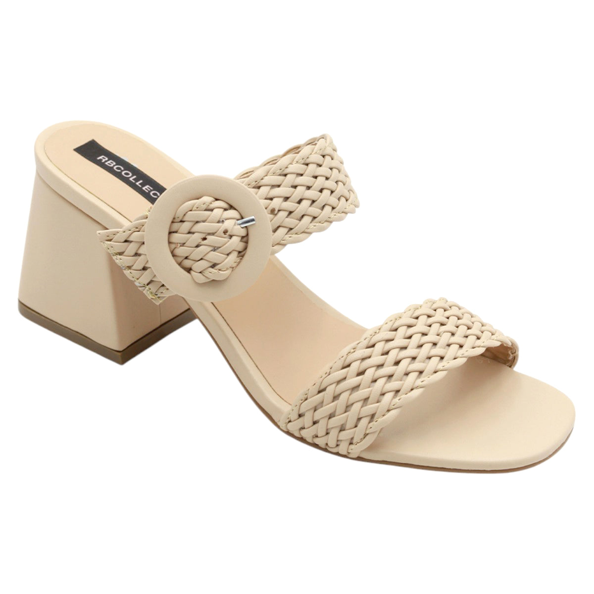 Sandalia con Tacón Rbcollection Beige para Mujer