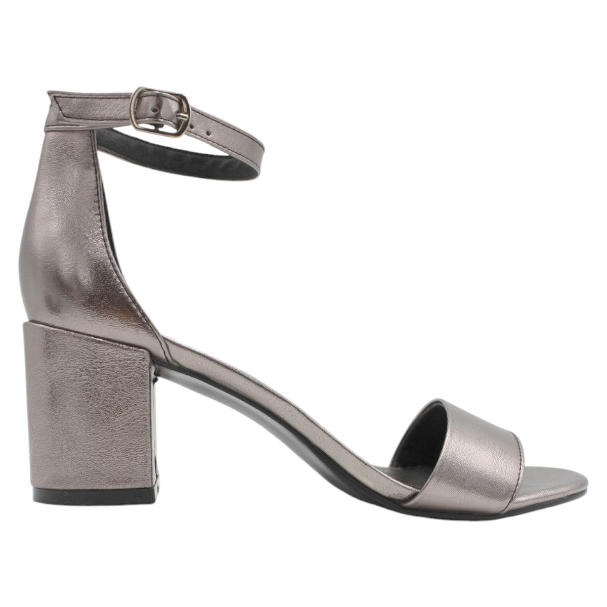 Foto 2 | Sandalias de Tacón Rbcollection Plata para Mujer