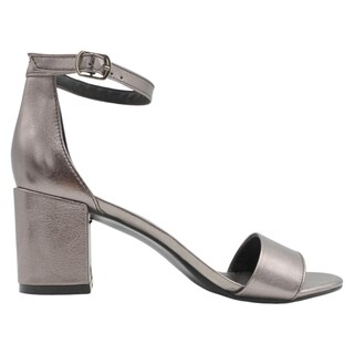 Foto 2 | Sandalias de Tacón Rbcollection Plata para Mujer