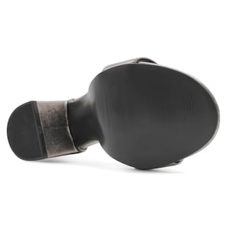 Foto 3 | Sandalias de Tacón Rbcollection Plata para Mujer